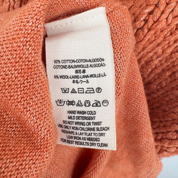 Free People Mountain View Tunic Top in Orange, XS, Boho Wool Blend Crochet - Picture 9 of 9